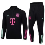 FC Bayern München Quarter Zip Sweatshirts Anzüge 2023-24 Schwarze